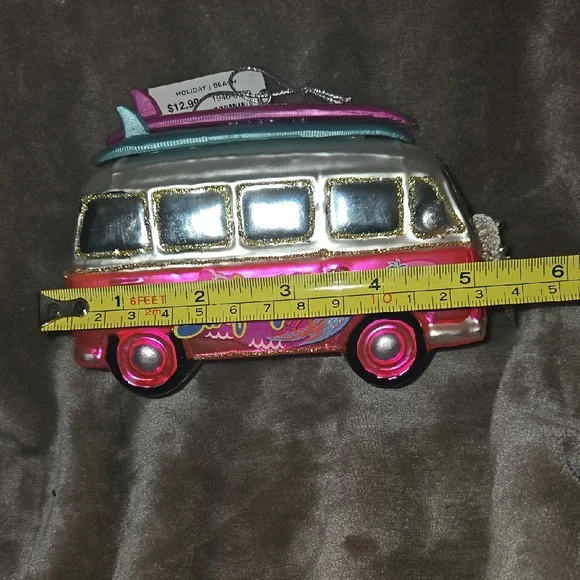 🔥 2/$9 or 3/$13 Pink Surfing Van Ornament - Picture 3 of 6